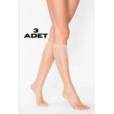 Penti 3 Adet. Süper. Mat. 15 Den. Ince. Açık Ten. Renk No: 51. Burnu Dayanıklı. Pantolon Çorabı - Standart