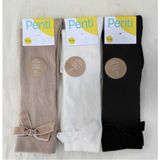 Penti 3^lü Paket Kız Çocuk Ribbon Pantolon Çorabı - Siyah - Beyaz - Ten - 4 - 5 Yaş