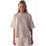Penti Bej Melanj Sıcak Tutan Kısa Kollu Oversize Bluz