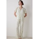 Penti Bloom Chally Gömlek Pantolon Pijama Takımı, S, PNM9YHS625IY-, LG11, kadın