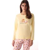 Penti Breakfast Yiyecek Desenli Uzun Kollu Pantolon Pijama Takımı - Renkli