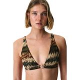 Penti Cesira Derin V Yaka Zebra Desenli Simli Bikini Üstü - 36 - Çok Renkli
