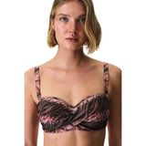 Penti Cesira Pink Beauty Form Zebra Desenli Simli Bikini Üstü - 85B - Çok Renkli