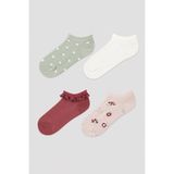 Penti Çok Renkli Girls Retro 4lü Patik Çorap - 35 - 37