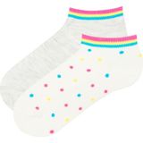 Penti Çok Renkli Kız Çocuk Dotted 2li Patik Çorap - 5 - 8 Yaş
