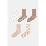 Penti Dots 5li Bej Çok Renkli Soket Çorap - Standart - Ten