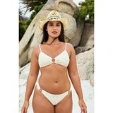 Penti Ekru Rosaldi Crochetta Hot Ajur Desenli Bikini Üstü - 42 - Çok Renkli