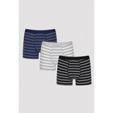 Penti Erkek Çizgili 3lü Boxer - Renkli - 2XL
