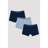 Penti Erkek Çocuk 3 lü Koyu Mavi Tonlu Boxer - 7 - 8 Yaş