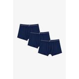 Penti Erkek Çocuk 3 lü Koyu Mavi Tonlu Boxer