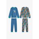 Penti Erkek Çocuk Capy&dino Together Pamuklu Uzun Kollu 2'li Pijama Takımı