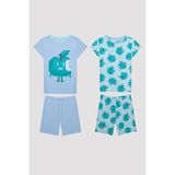 Penti Erkek Çocuk Green Apple Çok Renkli 2li Pijama Takımı - 4 - 5 Yaş
