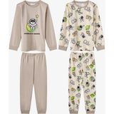 Penti Erkek Çocuk Gri Space Friends Pamuklu Uzun Kollu 2'li Pijama Takımı - 12 - 13 Yaş