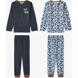 Penti Erkek Çocuk İnek Desenli Uzun Kollu Pamuklu 2'li Pijama Takımı - Renkli - 6 - 7 Yaş
