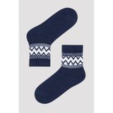 Penti Erkek Çocuk Lacivert Zigzag Soket Çorap