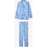 Penti Erkek Çocuk Mavi Cosmic Gökyüzü Desenli Uzun Kollu Gömlek Pantolon Pijama Takımı