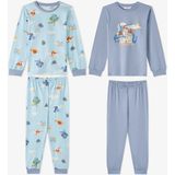 Penti Erkek Çocuk Mavi Mini Dragon Riders Pamuklu Uzun Kollu 2'li Pijama Takımı