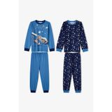 Penti Erkek Çocuk Mavi Story Friends Pamuklu Uzun Kollu 2li Pijama Takımı