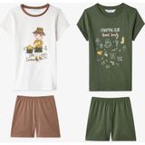 Penti Erkek Çocuk Yeşil Camping Club Kısa Kollu 2'li Pijama Takımı