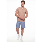 Penti Erkek Desert Sand Çizgili Kısa Kollu Pijama Takımı - Çok Renkli