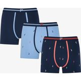 Penti Erkek Kırmızı Court Balık Desenli 3'lü Boxer - Çok Renkli - XL