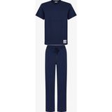 Penti Erkek Lacivert Midnight Forest Pantolon Kısa Kollu Pijama Takımı - Mavi - XL