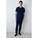 Penti Erkek Navy Star Pijama Takımı - Mavi