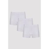Penti Erkek Pamuklu Basic White Tape 3lü Boxer - Beyaz