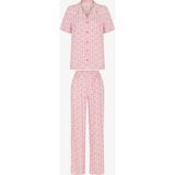 Penti Flora Çiçekli Kısa Kollu Gömlek Pantolon Pijama Takımı - Renkli - XL