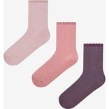 Penti Frilly 3lü Mor Pembe Soket Çorap - Renkli - Standart