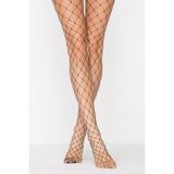 PENTİ GİYİM Kadın Külotlu Çorap Siyah Büyük File Hızlı Kurutma Özelliği ile Düz Desenli - 4