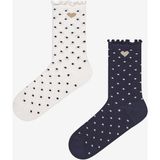 Penti Heart Frill 2li Lacivert Beyaz Soket Çorap - Renkli - Standart