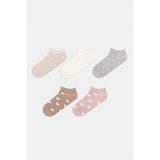 Penti Heart Frill 5li Kahverengi Pembe Patik Çorap - Renkli - Standart