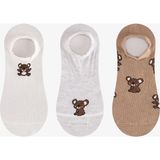 Penti Kahve Little Bear 3 Çift Sneaker Çorap - 36 - 40 - Kahverengi
