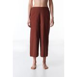 Penti Kahverengi Lane Yüksek Bel Pantolon - M - Bordo-BR268