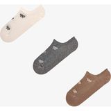 Penti Kahverengi Ribbon Jacquard 3lü Sneaker Çorabı - 36 - 40