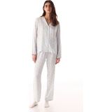 Penti Kırık Beyaz Cute Flowers Düğmeli Gömlek Pantolon Pijama Takımı - XL