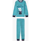 Penti Kırık Beyaz Erkek Çocuk Magic Çizgili Pijama Takımı - 7 - 8 Yaş