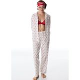 Penti Kırık Beyaz Red Hearts Düğmeli Gömlek Pantolon Pijama Takımı