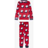Penti Kırmızı Erkek Çocuk Araba Desenli Termal Etkili Pijama Takımı - 9 - 10 Yaş