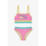 Penti Kız Çocuk Açık Pembe Beauty Halter Hologram Desenli Bikini Takımı