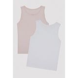 Penti Kız Çocuk Basic Pamuklu 2 li Atlet - Renkli - 9 - 10 Yaş