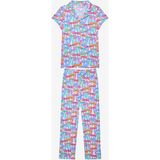 Penti Kız Çocuk Colorful Bows Pamuklu Gömlek Kırık Beyaz Pijama Takımı - 6 - 7 Yaş