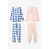 Penti Kız Çocuk Handkerchief 2'li Uzun Kollu Pamuklu Pijama Takımı