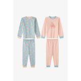 Penti Kız Çocuk Mint Bunny Ride Pamuklu Uzun Kollu 2'li Pijama Takımı