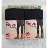 Penti Kız Çocuk Pamuk Külotlu Çorap ( Pretty Pamuklu Külotlu Çorap ) 2'li - Siyah - 9 - 10 Yaş
