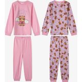 Penti Kız Çocuk Pembe Friendly Capy Pamuklu Uzun Kollu 2'li Pijama Takımı - 6 - 7 Yaş