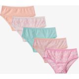 Penti Kız Çocuk Princess Print Çiçekli Pamuklu 5'li Slip Külot - 6 - 7 Yaş - Renkli