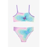 Penti Kız Çocuk Rainbow Butterfly Halter Çok Renkli Bikini Takımı