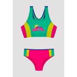 Penti Kız Çocuk Renkli Halter Bikini Takımı - 12 Yaş
